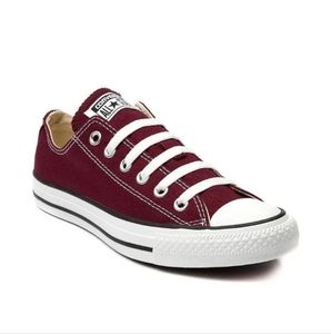 CONVERSE ALL STAR Classic LOW Top MAROON Canvas  Sneakers